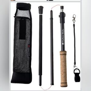 Wading Staff | X Carbon Tech Carbon Fiber Wading Stick | Pro Cork Handle